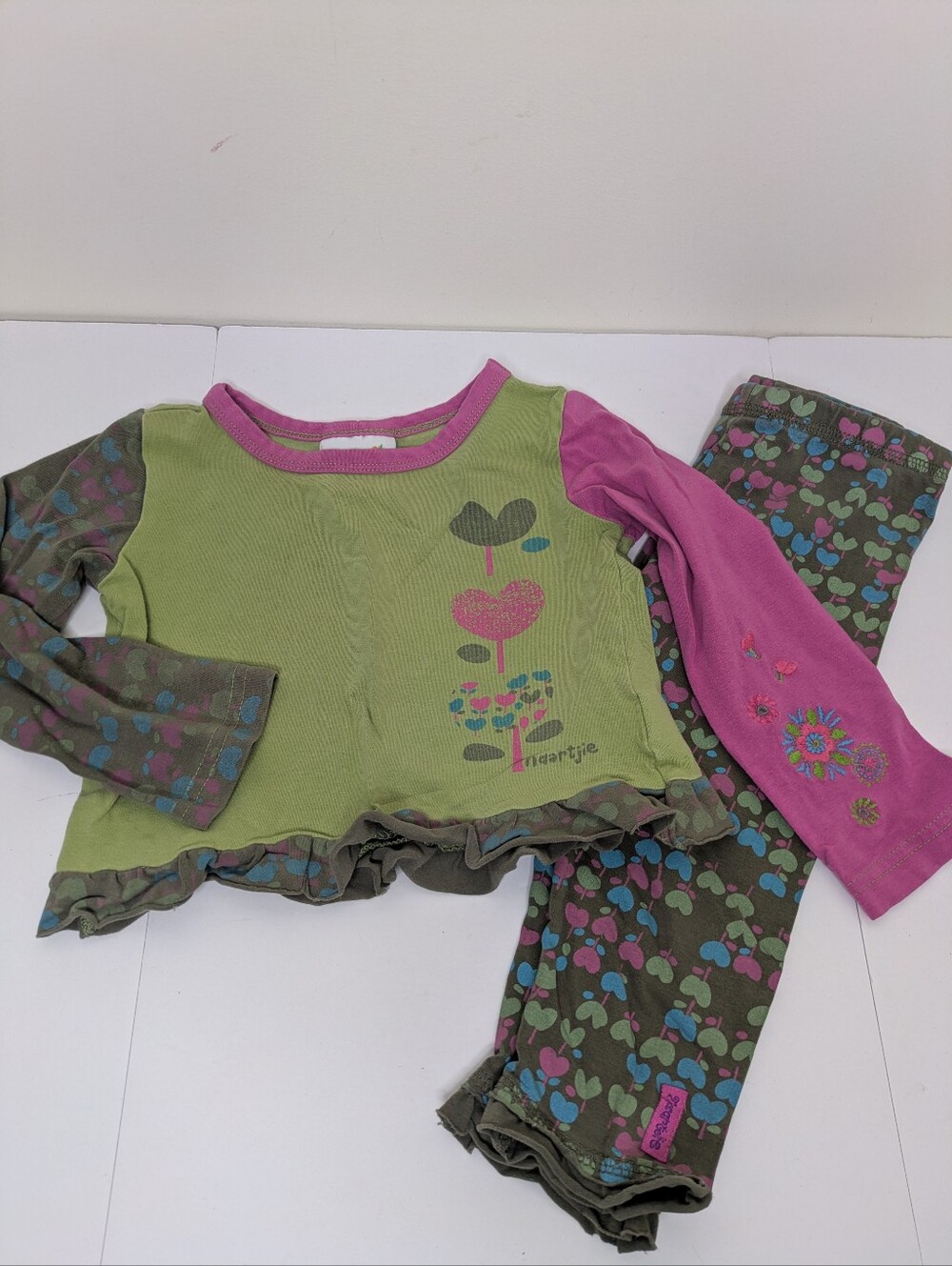 Naartjie Heart Flower Outfit 12-18m